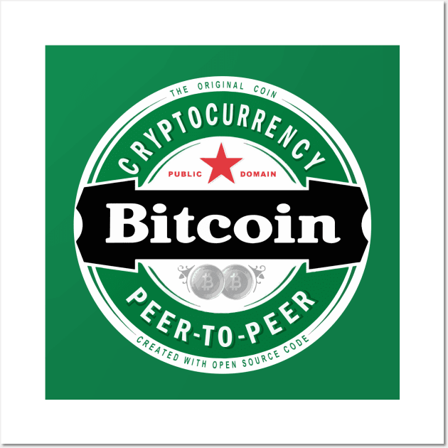 Bitcoin Brewsky Wall Art by phneep